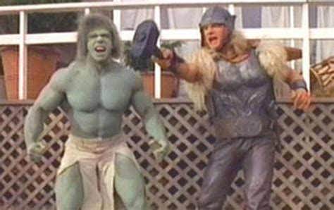 Hulk (Lou Ferrigno) / Thor (Eric Kramer) | Incredible hulk, Comic book movies, Hulk vs thor