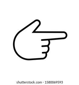 Vector Icon Hand Pointing Finger Click Stock Vector (Royalty Free ...