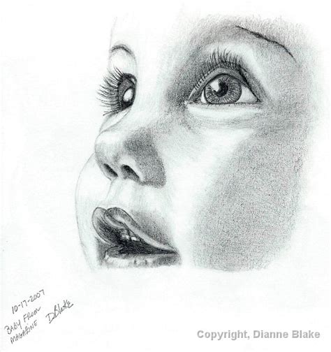 Baby Face Sketch at PaintingValley.com | Explore collection of Baby ...