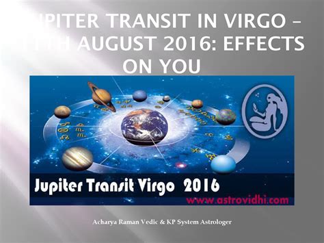 Jupiter transit in virgo – 11th august 2016 by AstroVidhi - Issuu