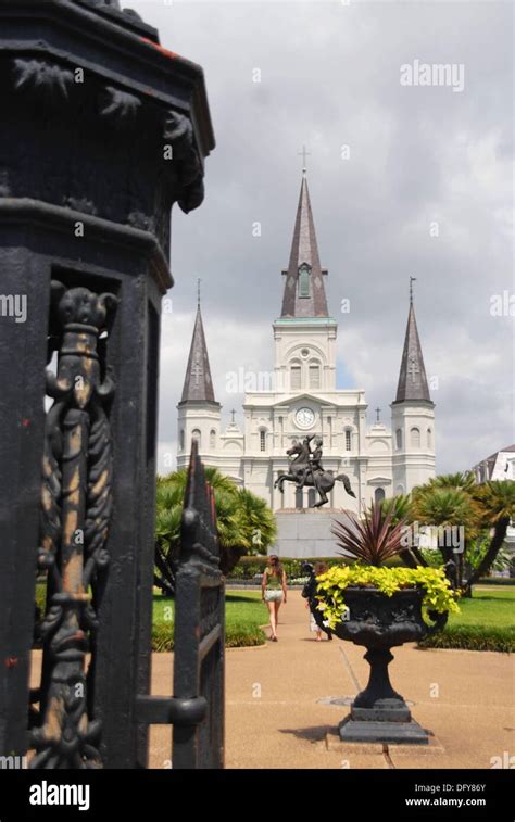 Saint Louis Cathedral at Jackson Square, French Quarter, New Orleans ...