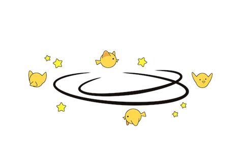 Premium Vector | Dizzy birds and stars cartoon