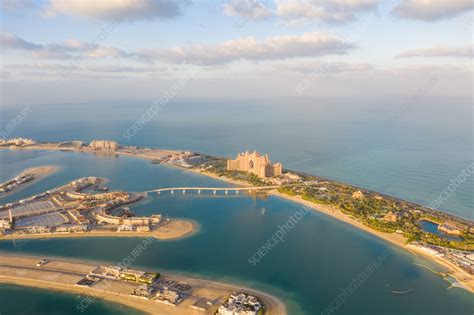 Aerial view of The Palm Jumeirah, Dubai, UAE - Stock Image - F039/0918 ...