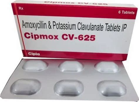 Amoxicillin 500 Mg & Clavulanic Acid 125 Mg Tablet, Manufacturer: Cipla Ltd, 1*10 at Rs 108 ...