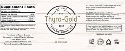 Any experience with Thyro-gold desiccated thyroid supplement?