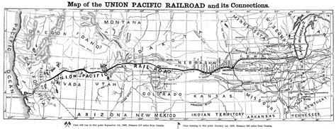 Map of the Union Pacific Railroad and Connections, circa 1867 | Union ...