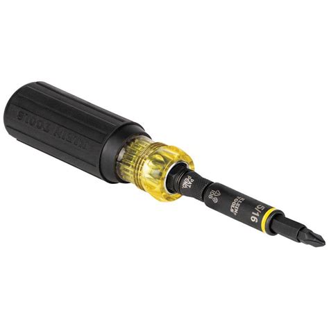 Klein Tools 11-in-1 Multi-Bit Screwdriver/Nut Driver, Impact-Rated ...