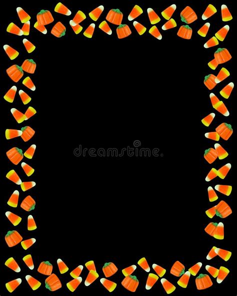 Halloween Border Candy Corn Stock Illustration - Illustration of dimensional, confection: 6533851