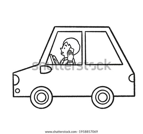 Line Drawing Illustration Man Driving Car Stock Illustration 1958857069 | Shutterstock