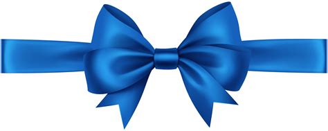 Ribbon with Bow Blue Transparent PNG Clip Art Image | Gallery ...