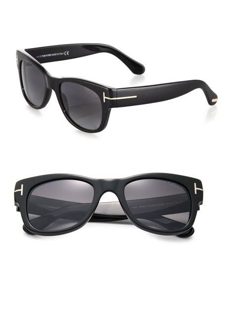 Tom ford Cary 52mm Round Sunglasses in Black for Men | Lyst