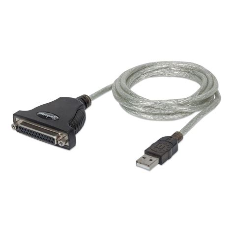 MANHATTAN Full-Speed USB to Parallel Printer Converter Cable, USB-A ...