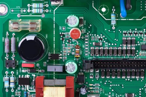 Circuit Board with Many Electronic Components Stock Image - Image of ...