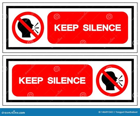 Keep Silence Symbol Sign, Vector Illustration, Isolate on White Background Label. EPS10 Stock ...