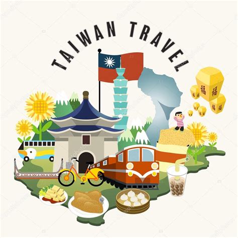 Taiwan travel illustration — Stock Vector © kchungtw #91559428