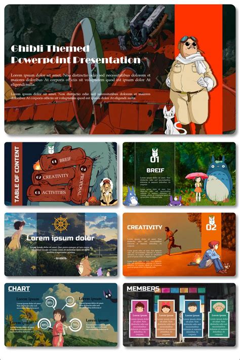 [O J Edits] Ghibli-Themed Anime PowerPoint Presentation Template | Powerpoint slide designs ...