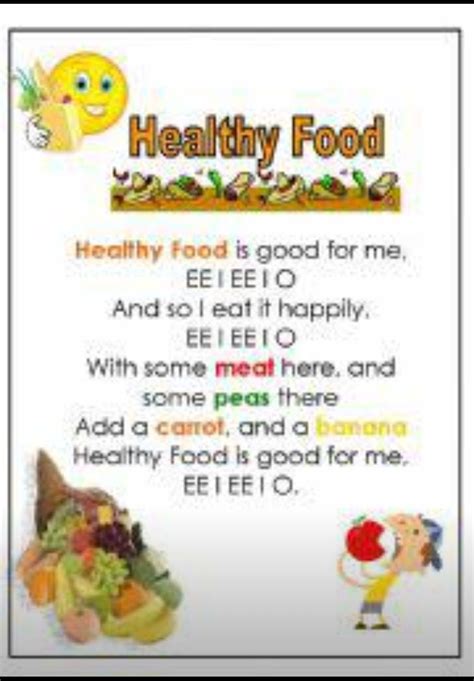 Healthy eating song | Kids nutrition, Healthy food activities, Healthy habits preschool