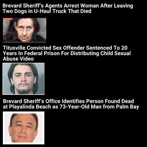 Brevard County Crime News and Arrrests Jail Mugshots July 2021 | Brevard County Arrests