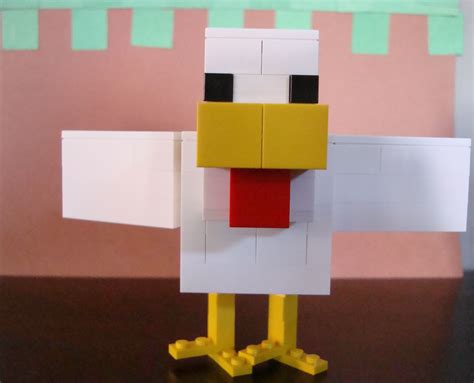 Lego Minecraft chicken | Lego minecraft, Custom lego, Lego