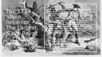 The Stono Rebellion 1739 by Wolsey Academy | TPT