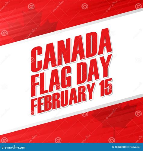 Canada Flag Day, February 15 Celebrate Card. Stock Vector ...