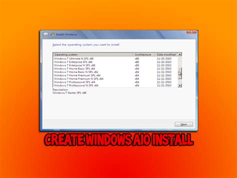 Create AIO Windows Install