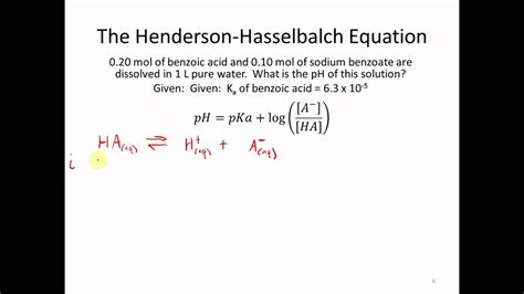 Henderson-Hasselbalch Equation - YouTube