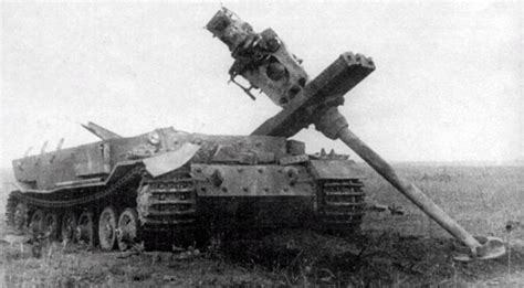 German Ferdinand heavy tank destroyer from the 653rd battalion, destroyed by a Pe-2 bomber in ...