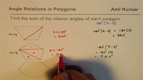 How To Find The Sum Of Measures Interior Angles A Pentagon | Awesome Home