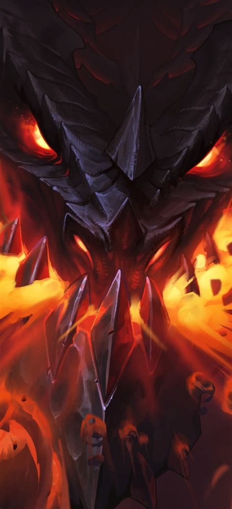 720x1580 Resolution Erbe Der Drachen Hearthstone Dragon Flame 720x1580 Resolution Wallpaper ...