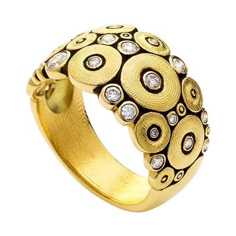 Alex Sepkus Diamond 18K Gold, Yellow Gold Ocean Ring Modern Diamond Star, Diamond Flower ...