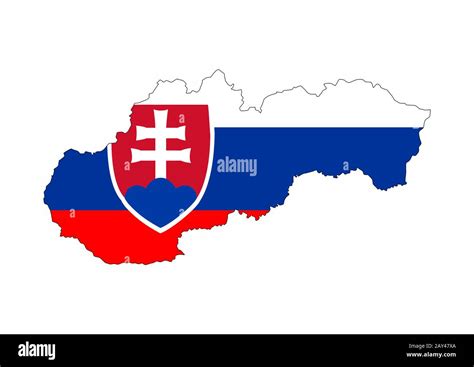 slovakia flag map Stock Photo - Alamy