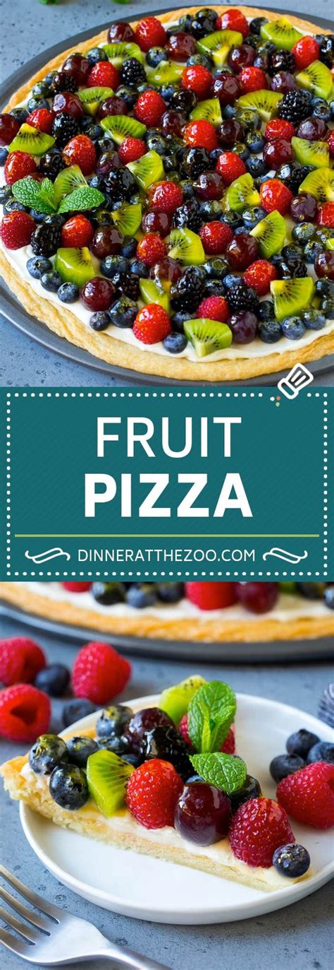 Fruit Pizza Recipe | Dessert Pizza | Fruit Dessert #cookie #fruit # ...