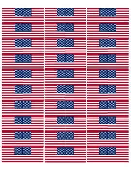 USA Flag Labels For Toothpicks Editable For AVERY 5160 by Avery Flair