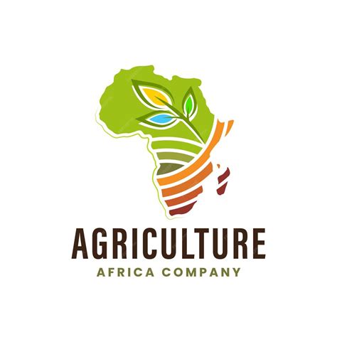 Premium Vector | Farm industry of africa elegant logo agriculture with leaf and green concept