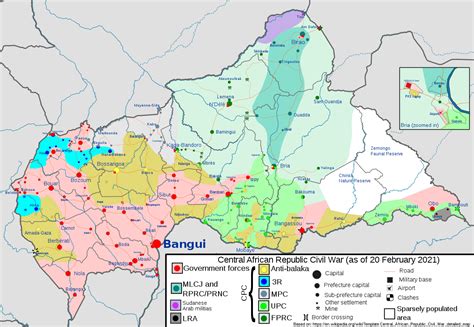 Central African Republic Civil War, military situation in 2021 : MapPorn