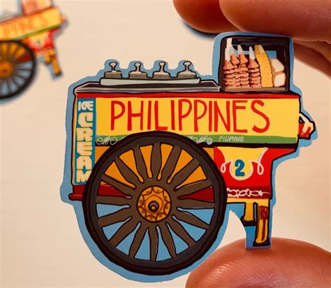 Filipino Philippines Traditional Ice Cream Cart Sorbetes Vinyl | Etsy