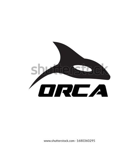 Orca Whale Sea Black White Logo Stock Vector (Royalty Free) 1680360295