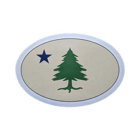 First Maine Flag Euro-style Oval Sticker – Dirigo Flag Co.