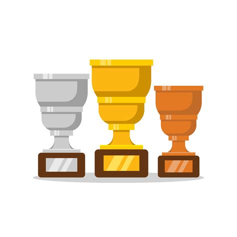 Trophies for first, second and third place winners illustration 4896491 Vector Art at Vecteezy