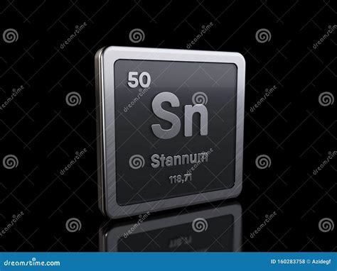 Tin Sn, Element Symbol from Periodic Table Series Stock Illustration ...