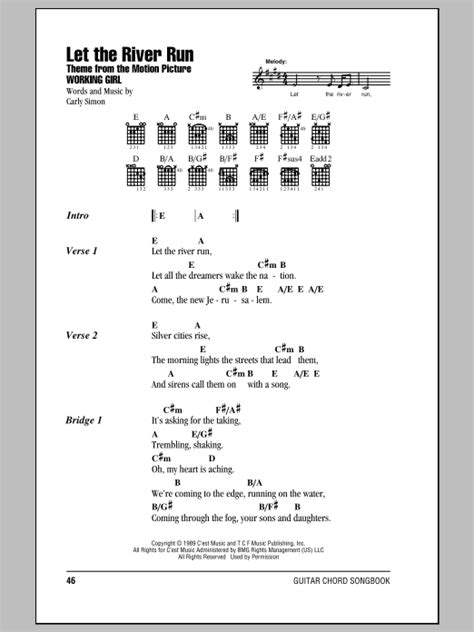 Let The River Run by Carly Simon - Guitar Chords/Lyrics - Guitar Instructor