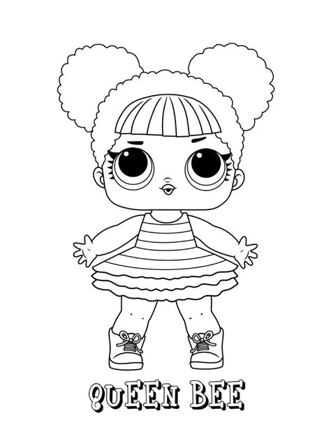 Queen Bee Lol Surprise Doll coloring page - Download, Print or Color Online for Free