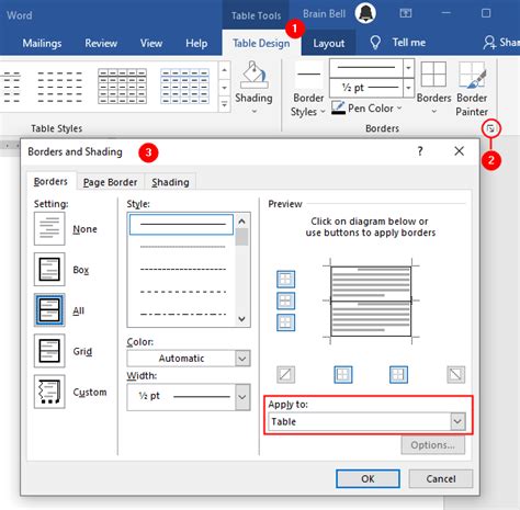 Table Borders and Shading in Microsoft Word – Fast Tutorials