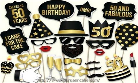 Party City 50Th Birthday Cake Toppers | Birthday photo booths, Birthday props, Birthday photos