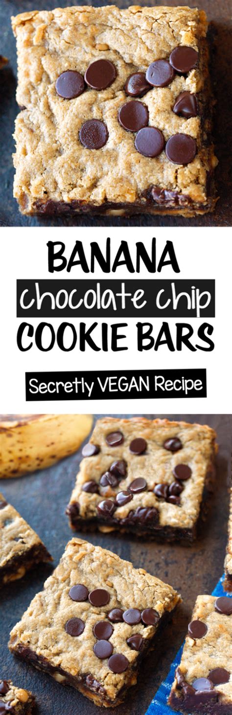 Banana Chocolate Chip Cookie Bars - Chocolate Covered Katie