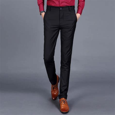 New 2016 Autumn Winter Style Mens Dress Pants Formal Button Fly Trousers Business Male Suit ...