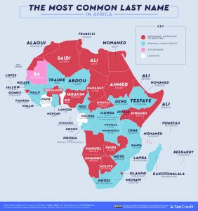 This Map Shows the Most Common Surnames in Every Country