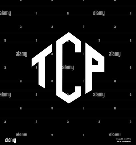 TCP letter logo design with polygon shape. TCP polygon and cube shape ...