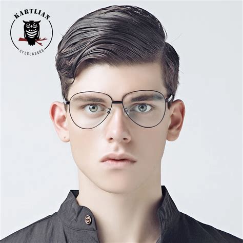 Kartlian aviator glasses Optical Frame Eyeglasses Men Women eyewear Lens prescription lenses ...